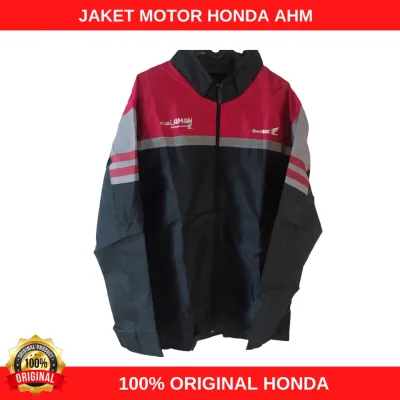 Jaket Honda Original Motor Vario Beat ADV Scoopy PCX Parasut Cari Aman Jaket Dealer Honda Asli AHM Pria Dewasa