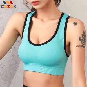 COZOK Sports Yoga Underwear Running Shockproof Gathering Quick Dry Breathable Sweat Absorbing Anti-sagging Fitness Bra Can Wear Yoga Vest For Women