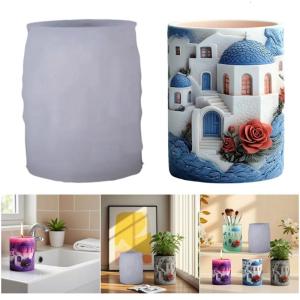 Creative Cup Shaped Flowerpot Silicone Mold For DIY Container Making Resin Crafts And Succulent Planters