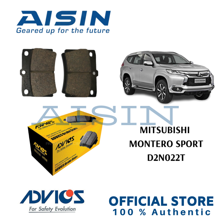AISIN / ADVICS Brake Pad for MITSUBISHI MONTERO SPORT (D2N022) 4pcs