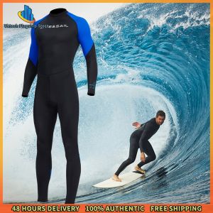Vktech Men Diving Surfing Clothes Long Sleeve Sunscreen Snorkeling Surfing Swimsuit Cold Proof with Zipper Anti-scratch Breathable Outdoor Accessories