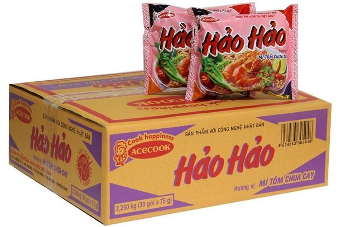 Thùng 30 gói mì Hảo Hảo vị tôm chua cay 75g