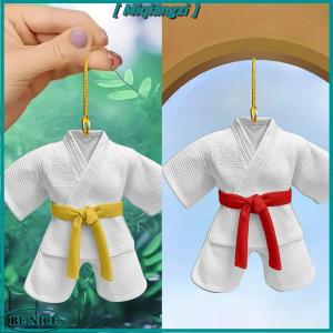 [miqiangzi] 2 cái mới Taekwondo trang phục chủ đề phẳng 2D Acrylic Mặt Dây Chuyền Thích hợp cho xe gương chiếu hậu Mặt dây chuyền