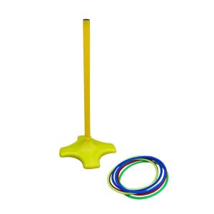 Kids Ring Toss Game Set Colorful Pegs Rings Outdoor Indoor Throwing Game Children Sensory Training Parent Child Interactive Party Toy