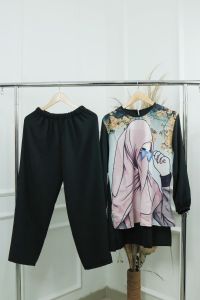 Setelan Cewek Terbaru 2023 Kekinian Viral Baju Celana 2 IN 1 SYAKIRA SET CRINKLE AIRFLOW APK SABLON