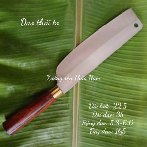 Dao chặt gà vịt - chặt mía - chặt chuối thép trắng siêu bén cán gỗ luim 2 khâu chắc khỏe