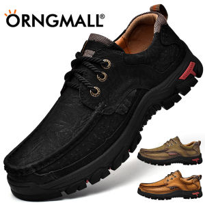 ORNGMALL Men Casual Shoes New High Quality Men Shoes 100% Genuine Leather Casual Shoes Waterproof Cow Leather Business Shoes Men Formal Shoes Plus Size 38-50