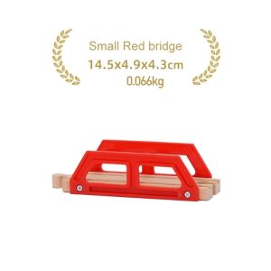 2026 New Wooden Train Tracks Scene Accessories Mountain Tunnel Bridge Crane Tower Compatible ALL Brand Wooden Track Toys For Kids