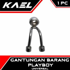 Gantungan Barang Playboy Semua Jenis Motor Bebek-Matic Chrome 2 Cabang Beat FI-F1-Pop-eSP-Street-New LED/Vario 110-125-150/Mio Sporty-M3-Z-S/NMAX/Scoopy/Spacy/Soul GT 115-125/X-Ride/Fino/Supra-X-125-Fit/Blade/Revo-Absolute/Jupiter-MX-Z/Vega RR