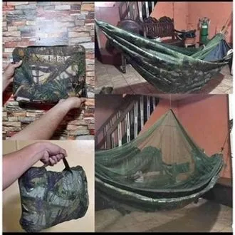 Military Duyan/Travelling Hammock 7ft. HEAVY DUTY with Mosquito Net & FREE TALI