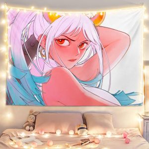 retro personalized single poster tapestry featuring Luffy Yamato and Ace anime merchandise decorative background cloth