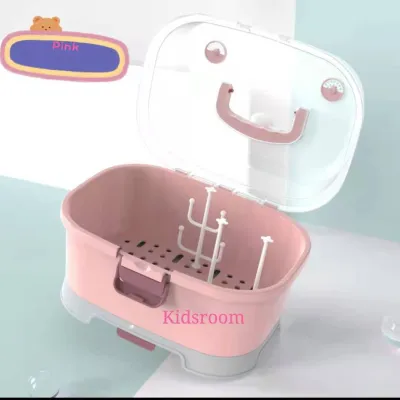 Baby Feeding Bottle Storage Box Dustproof Tableware Cupboards Container Bottle Drying