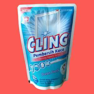 Harga 3 pouch Cling pembersih kaca kemasan pouch 400 ML