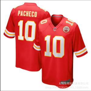 NFL Chiefs Team MAHOMES#15 KELCE#87 Red   White   Yellow embroidered rugby jersey wholesale