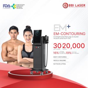 EM+ Alat Klinik Kecantikan Untuk Membuat Kontur Otot dan Bentuk Tubuh Mengurangi Lemak Menambah Masa Otot