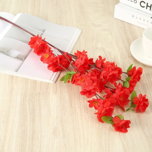 65CM Artificial Peach Branch Artificial Cherry Flowers Artificial Flower for Home Decor