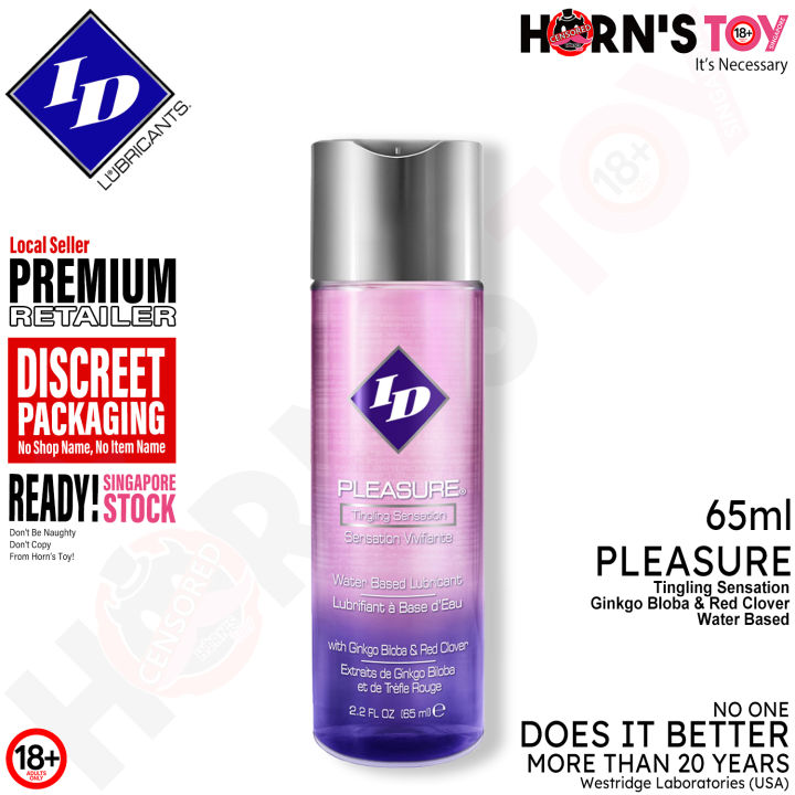 ID LUBE LUBRICANT Pleasure Tingling Sensation 65ml 2.2oz Water Based  Personal Sex Horn's Toy Lubricant For Men and Women