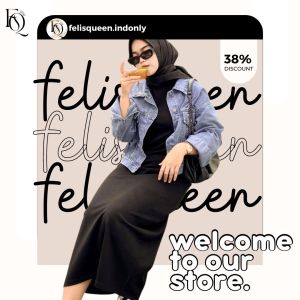 [ BELI 1 GRATIS 1 ]FELISQUEEN ROK PLISKET PREMIUM PANJANG ROK WANITA Karet Nyaman