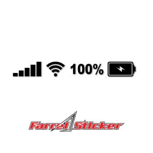 stiker baterai Sticker sinyal WIFI
