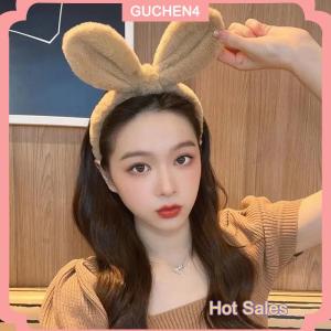 GUCHEN4🎀 New tai thỏ sang trọng Headband phụ nữ rắn màu sang trọng hairband tóc Hoop cô gái thời trang trang điểm Phụ kiện tóc