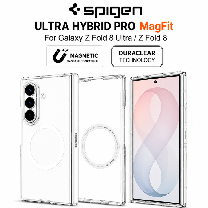 Original Spigen Ultra Hybrid Pro MagFit Clear Magnetic Case for Samsung ...