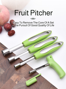 Stainless Steel Fruit Pitter Tool Set Red Date  Remover  Pear Hawthorn Pitter Core Handle