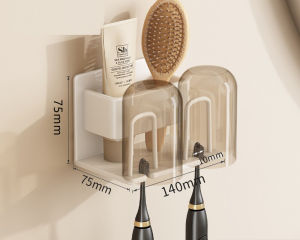 XBLAVK ALUMINIUM Toothbrush Holder Electric Toothbrush Holder Bathroom Rack Toothpaste Holder Self Adhesive