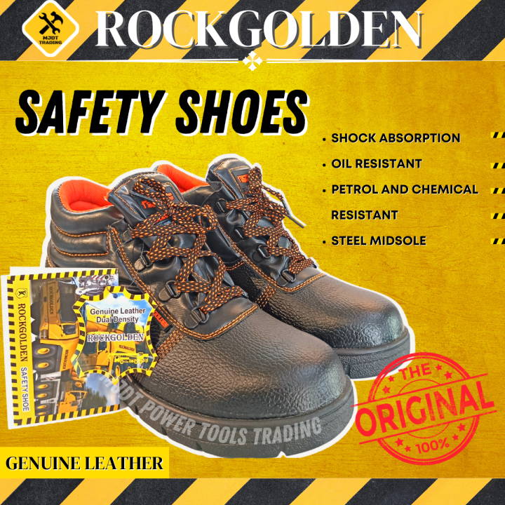 ROCKGOLDEN SAFETY SHOES / CONSTRUCTION SHOES (STEEL MIDSOLE) (OIL
