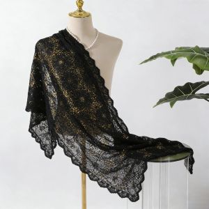 CHLOCH Thêu  tuyến Váy dạ hội và khăn choàng Sheer Hollow Thanh lịch Áo choàng cô dâu Sang trọng Viền trang trí Khăn choàng phù dâu dành cho phụ nữ