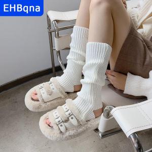 [COD] EHBqna SPORTS ถุงเท้ายาวแบบกอธิคมีขนปุยสำหรับผู้หญิงถุงเท้ายาวแบบกอธิคถุงเท้าให้ความอบอุ่นสำหรับฤดูหนาว Y2k เลกกิ้งสไตล์กอธิค