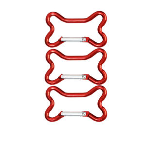 5Pcs Bone Shape Carabiner Outdoor Climbing Camping Buckle Bold Aluminum Alloy Locking Clasp Hook Keychain Multifunction Tool