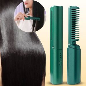 Catokan Rambut 2 in 1 Pelurus Rambut Sisir Listrik