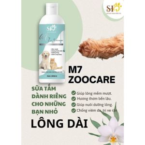 Sữa tắm cho chó mèo M7 Zoocare hương nước hoa 200ml dưỡng lông mền mượt hương thơm bền lâu - Bibopetcare