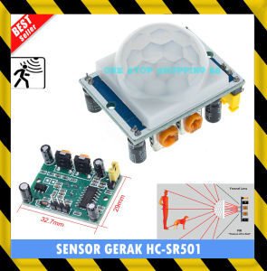 ALAT SAKLAR SWITCH INFRARED OTOMATIS PIR HUMAN PET MOTION DETECTOR SENSOR KEAMANAN SECURITY DETEKSI PENDETEKSI GERAK BAYANGAN DETECTOR MODUL ON OFF HC SR 501 ARDUINO IR PYROELECTRIC SWITCH TIMER LAMPU PENERANGAN ALARM OTOMATIS RUMAH