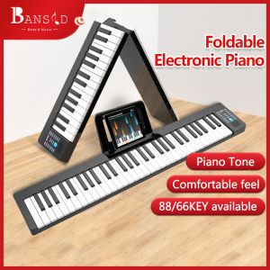 Bansid Digital Piano 88 Keys Foldable Portable Piano Keyboard Electric Keyboard Piano Folding MIDI Semi-weighted Touch Sensitive Keys Full Size Keys