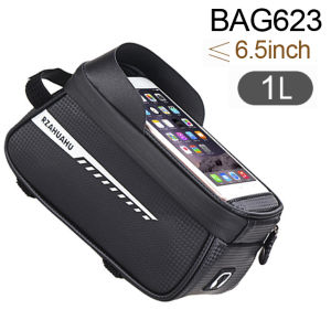 Newboler 2L Large Capactity Bicycle Bag Frame Front Top Tube Cycling Bag Waterproof Cover 7.2 Inch Touch Screen  Bike Phone Bag Bag Accessories
