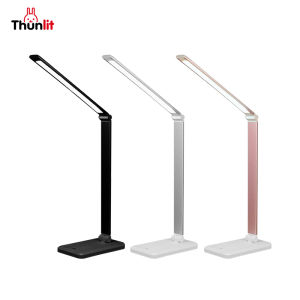 Thunlit พับโคมไฟตั้งโต๊ะ 2000mAh แบบชาร์จไฟสัมผัสป้องกันดวงตาอ่านแสง 3 เกียร์ลดแสง