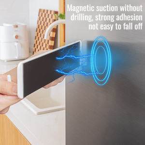 Portable magnetic nonmarking wall hooks