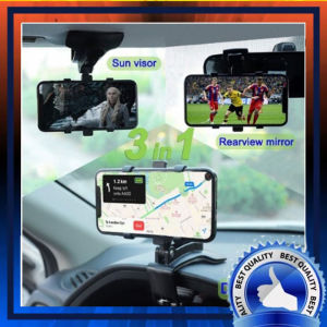 Holder Mobil Jepit HD-35 360° 3in1 Car Holder Penyangga HP GPS HD35