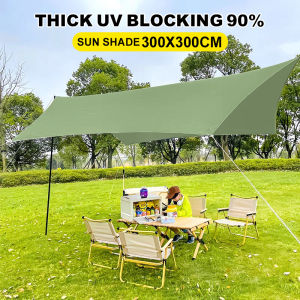 Awning Tent For Camping3x3m Awning Waterproof Tarpaulin Ultralight Garden Canopy Rainproof Fabric Beach Full Equipment