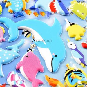 [COD] Yaokeqi Shark Dolphin Fish Stereo Bubble Sticker Diary Sticker Decor Stationery Stickers