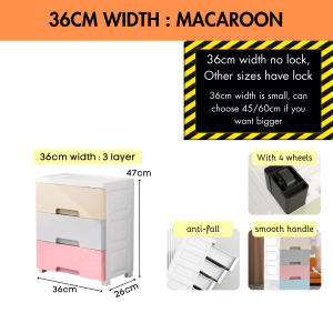 Plastic Storage Drawer cabinet almari baju Width 45 cm White drawer baju With Lock Storage Drawer cabinet Pulley 5 tier