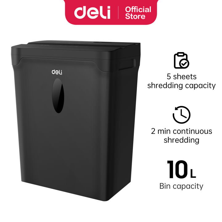 Deli 10L Paper Shredder (Black)ET014