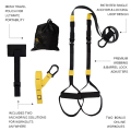 GVBHJK Trx Adjustable Suspension Tension Training Belt Resistance Band, Tension Rope Yoga Fitness Equipment Resistance Band. 