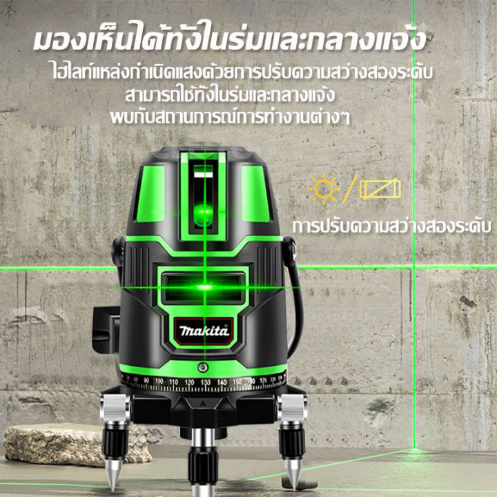 🏆ใช้ได้50ปี🏆 ระดับเลเซอร์ 360 องศา 3Dความแม่นยำสูง อุปกรณ์ครบชุด วัดได้ ...