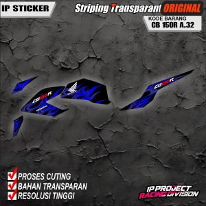 (COD) STIKER STRIPING ORIGINAL MOTOR HONDA CB 150R DESAIN RACING HOLOGRAM DAN TRANSPARAN A.32