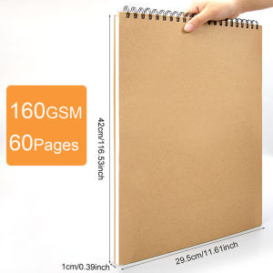 Sổ phác thảo chuyên nghiệp Giấy dày 160 GSM Máy tính xách tay xoắn ốc Nghệ thuật Đồ dùng học tập Bút chì vẽ notepad SHOPE