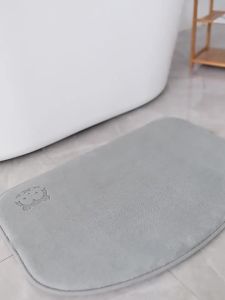 Bathroom floor mat bathroom entrance absorbent foot mat toilet anti slip carpet entrance mat bathroom half circle