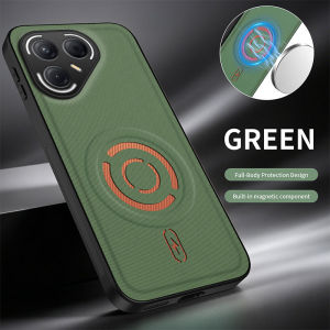 Luxury Tech Woven Fabric Skin-Friendly Vegan Leather Case Tecno Pova 7 Ultra Pova 7 Pro Pova 7 NEO Compatible with MagSafe Anti-Slip Grip Drop Protection Shockproof Phone Cover