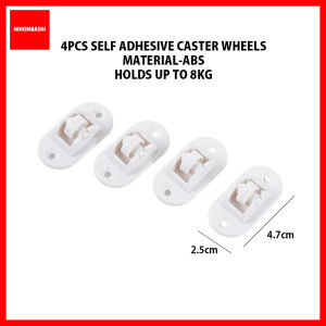 4pcs mini caster wheels self adhesive ABS rollers wheel for storage box drawer furniture max load 8kg